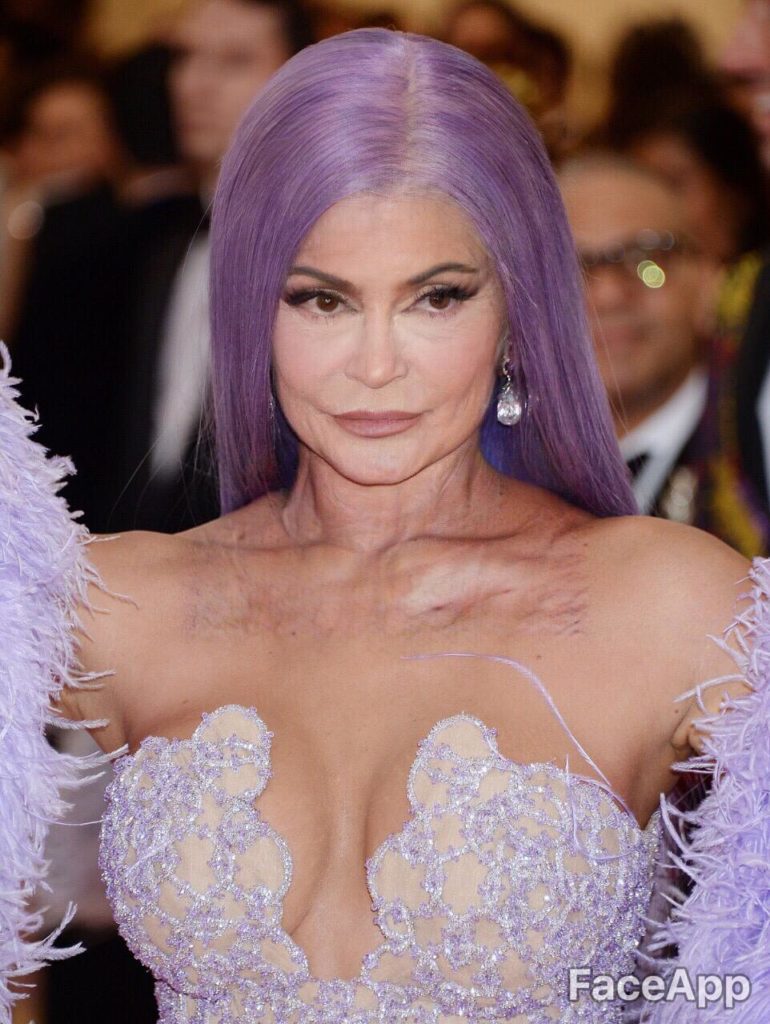 Kylie Jenner looks funky Old Women when at FaceApp